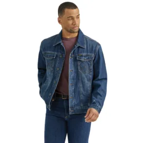 112353399 - Wrangler® Lined Denim Jacket - Winterberry Blue