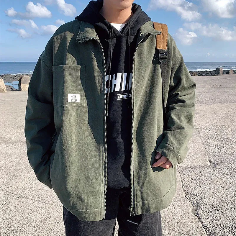 Aidase Men Jackets And Coats High Street Army Green Men Jackets Harajuku Casual Zipper Man Outerwear Coats Fashion Male Hip Hop Coats