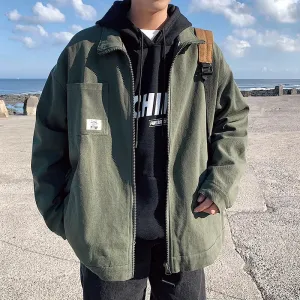 Aidase Men Jackets And Coats High Street Army Green Men Jackets Harajuku Casual Zipper Man Outerwear Coats Fashion Male Hip Hop Coats