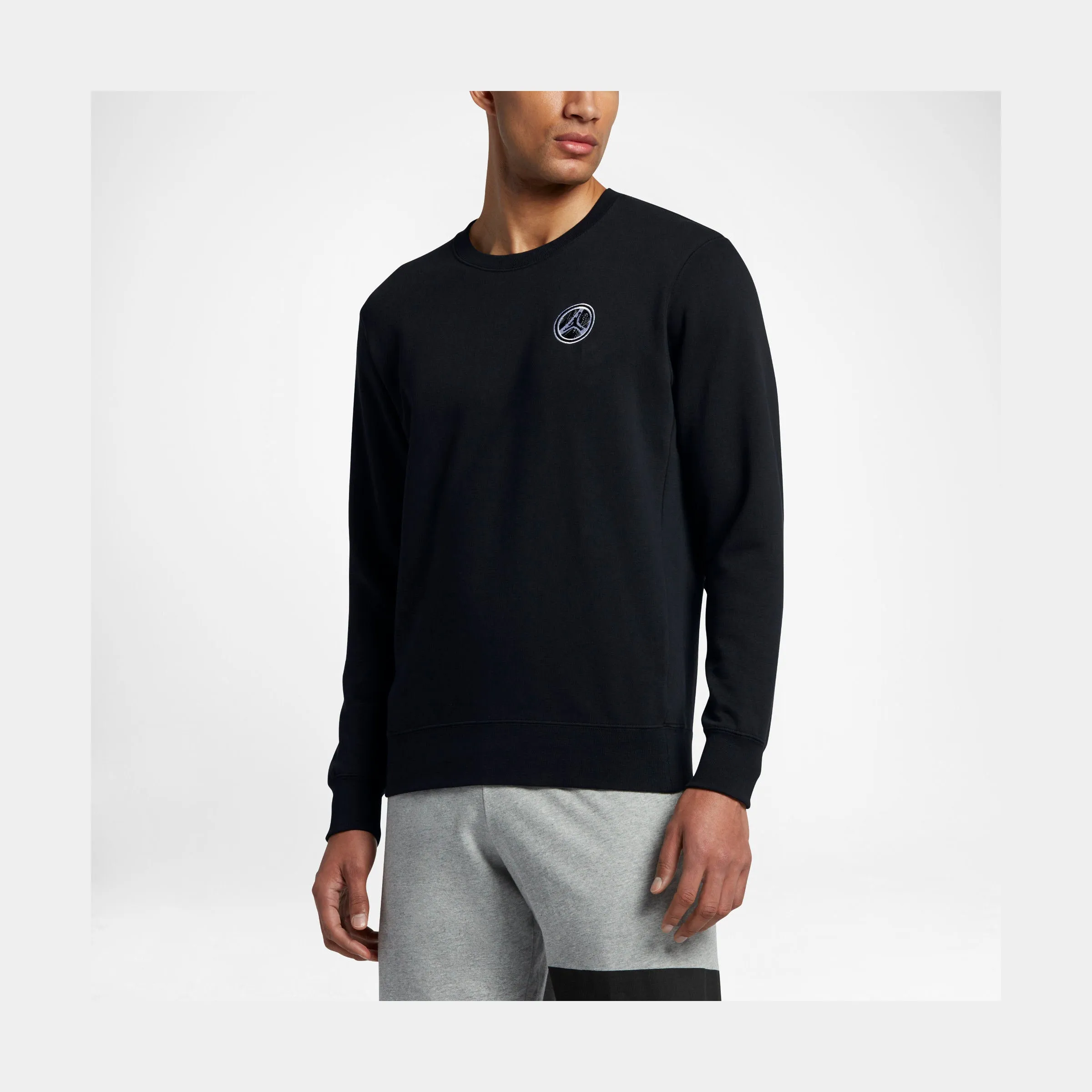 Air Jordan 8 Mens Fleece Crew Sweatshirt (Black)