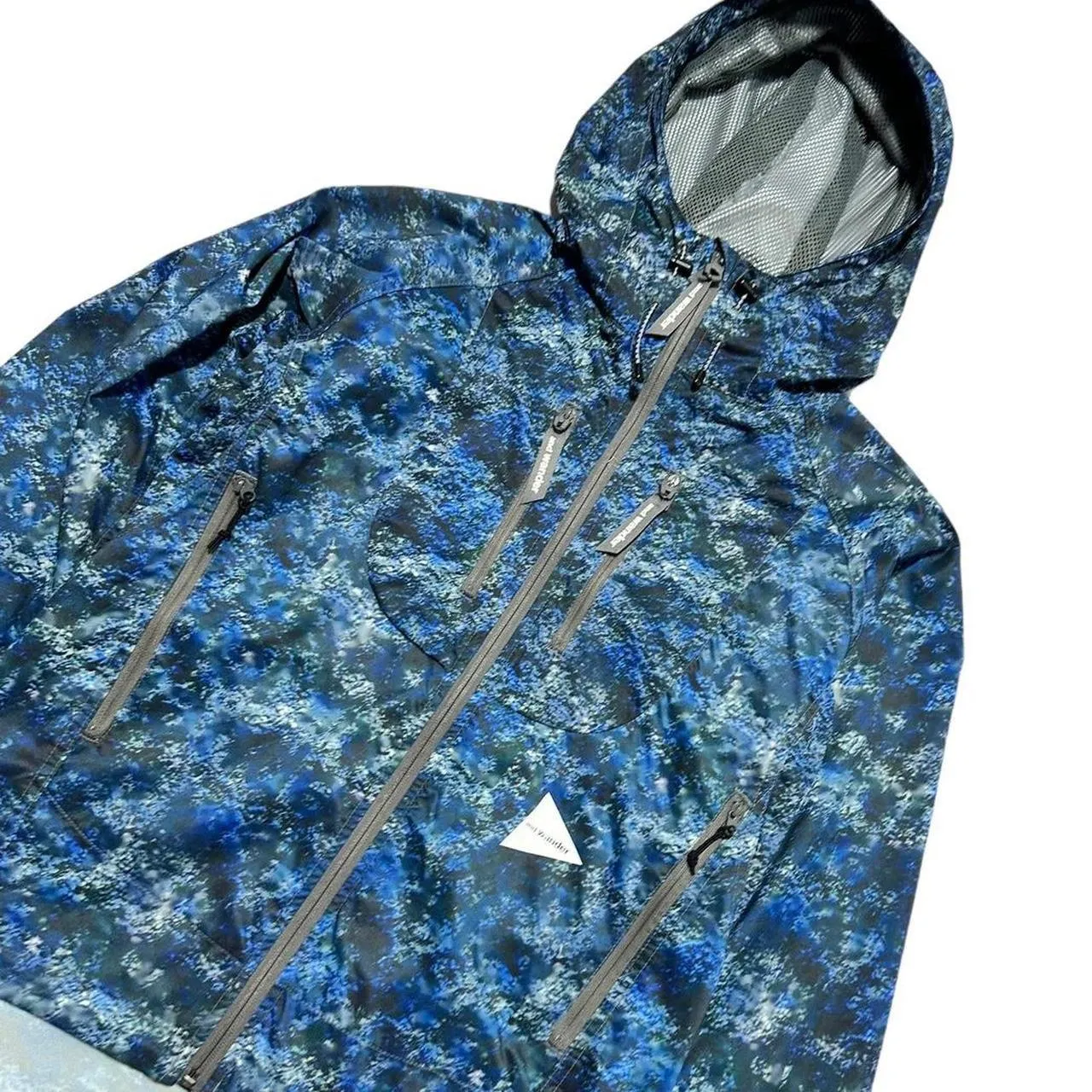 And Wander Blue Camo Multi-zip Jacket