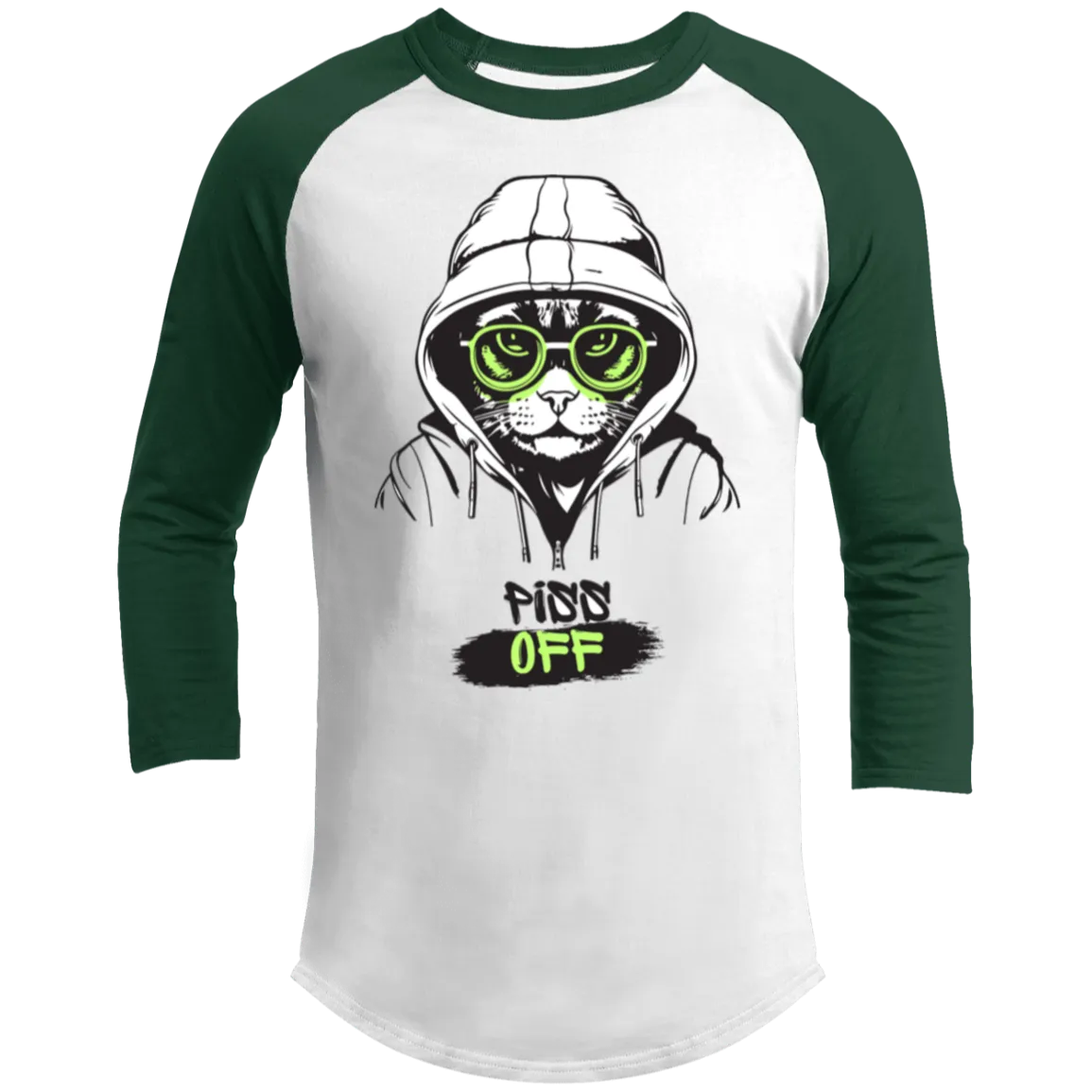 Angry Cat T200 3/4 Raglan Sleeve Shirt