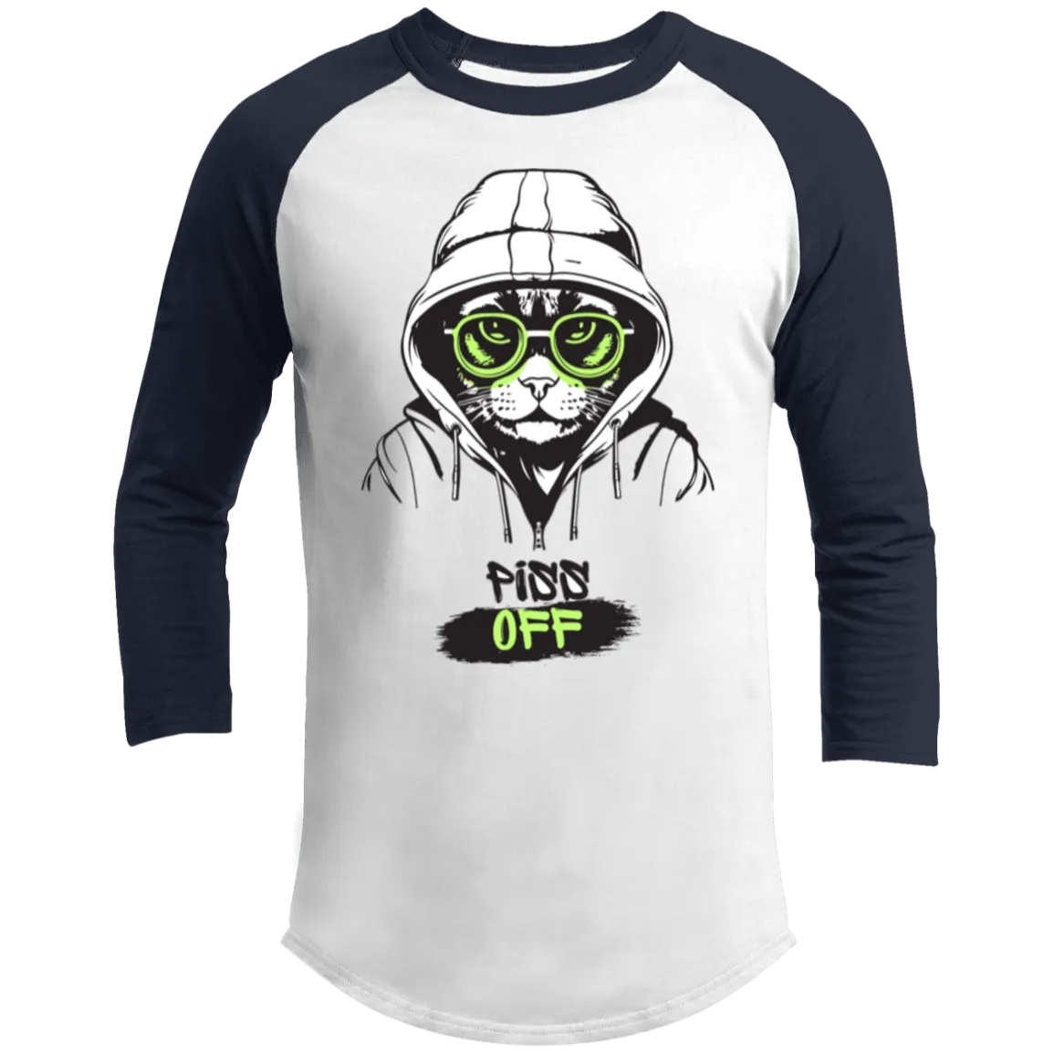 Angry Cat T200 3/4 Raglan Sleeve Shirt