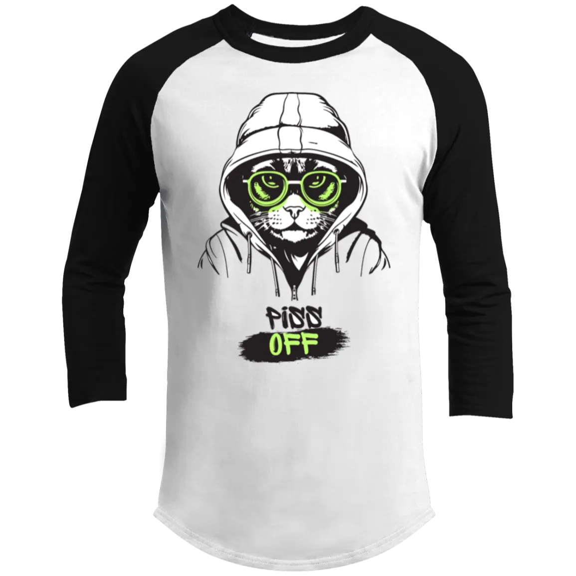 Angry Cat T200 3/4 Raglan Sleeve Shirt