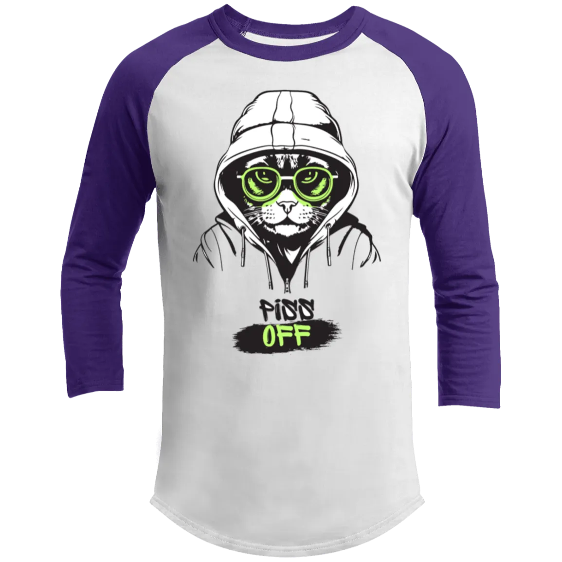 Angry Cat T200 3/4 Raglan Sleeve Shirt