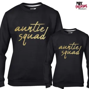 Auntie Squad Black/Gold Matching Sweaters (MRK X)