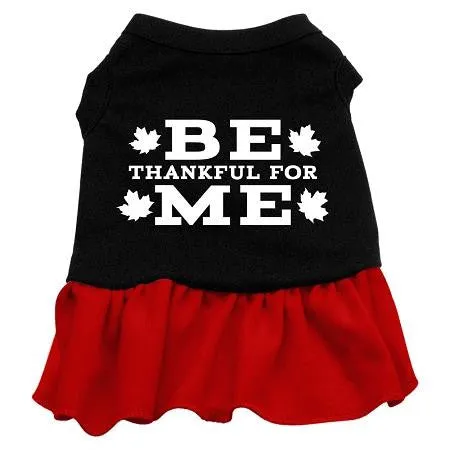 Be Thankful for Me Screen Print Dress Black with Red XXL (18)