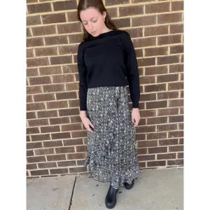 Black Multi Wrap Skirt