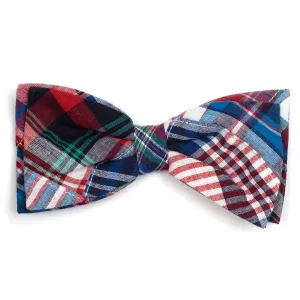 Bow Tie | Blue Patch Madras Plaid