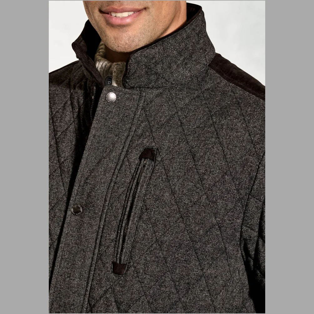 Brook Taverner Hampson Charcoal Melange Quilted Casual--