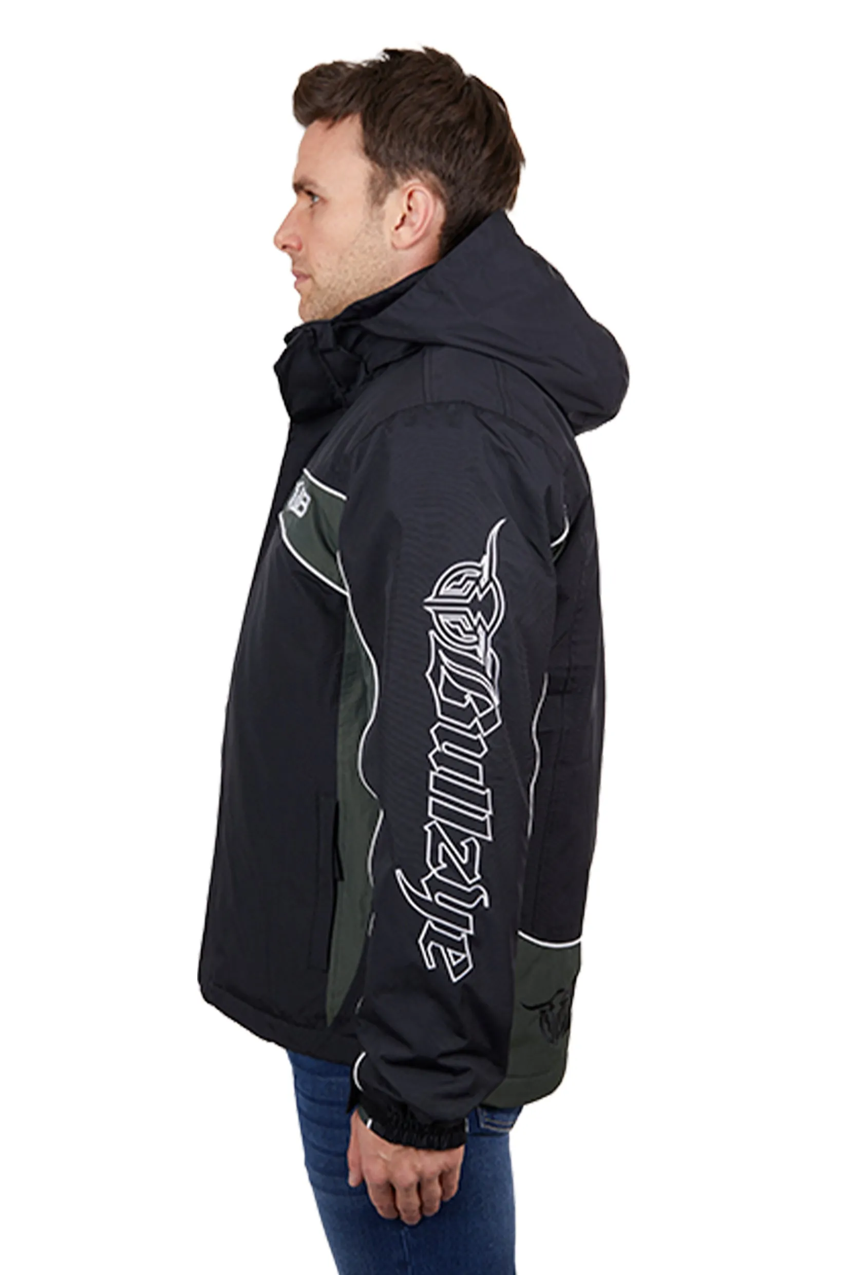 Bullzye Mens Bazooka Jacket - Black/Green - B4W1704039