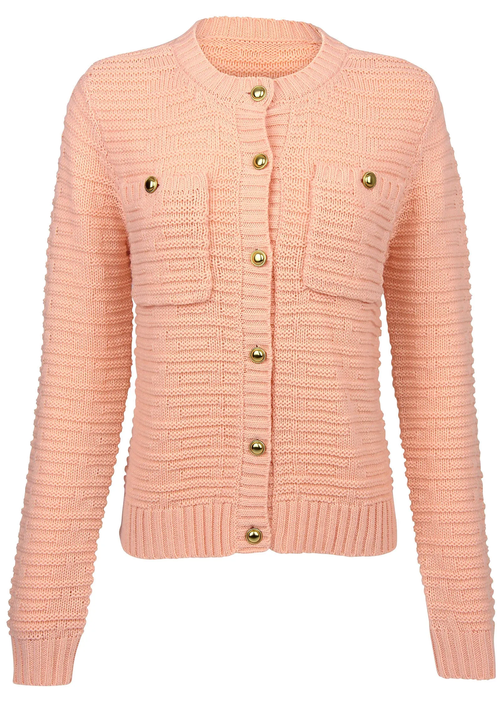 Button Detail Cardigan - Evening Sand