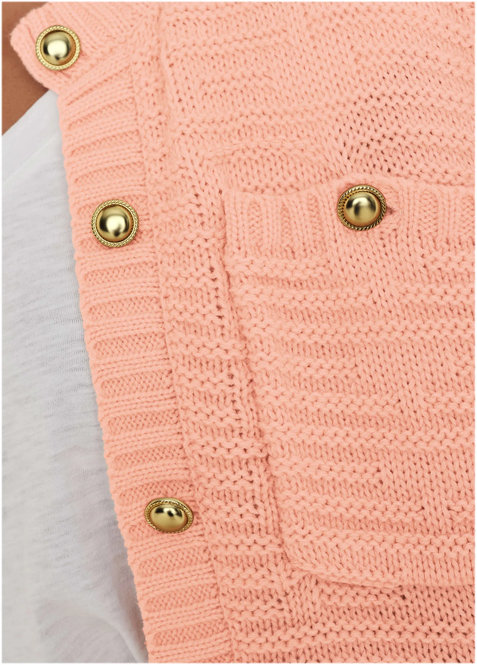 Button Detail Cardigan - Evening Sand