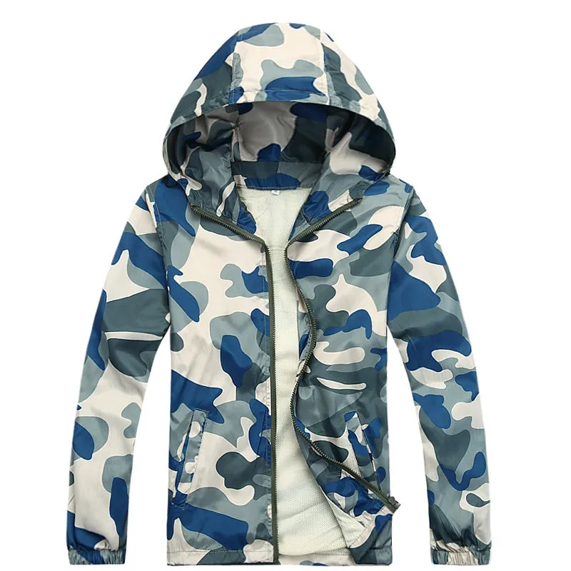 Camouflage Mens Hooded Windcheater Jacket