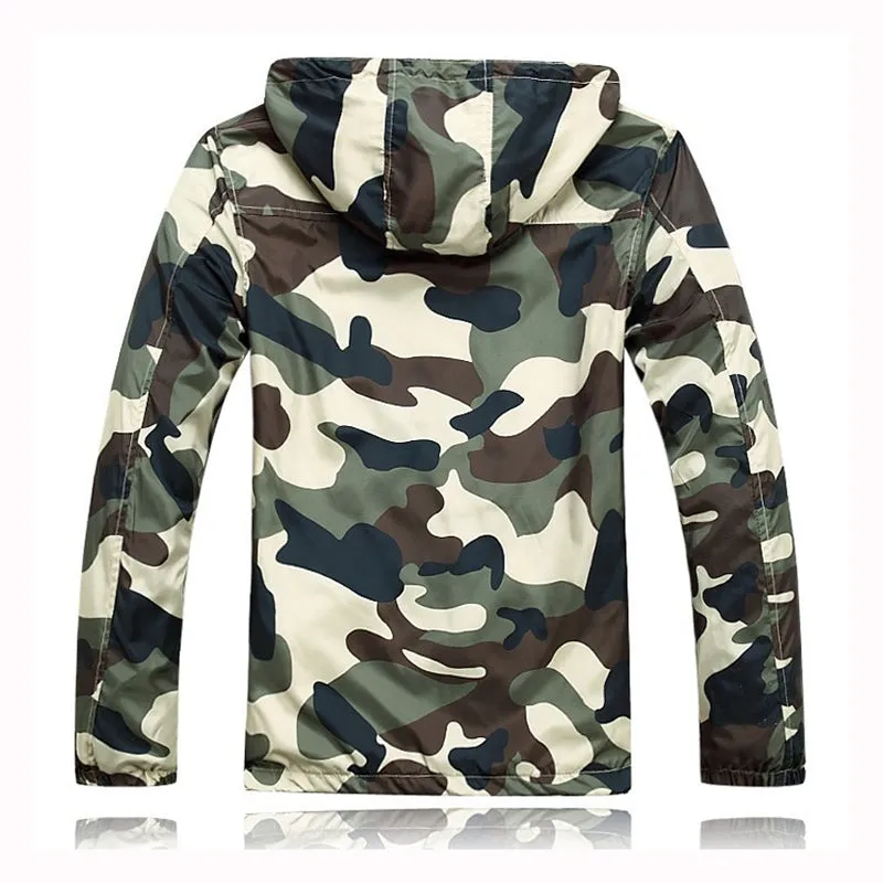 Camouflage Mens Hooded Windcheater Jacket