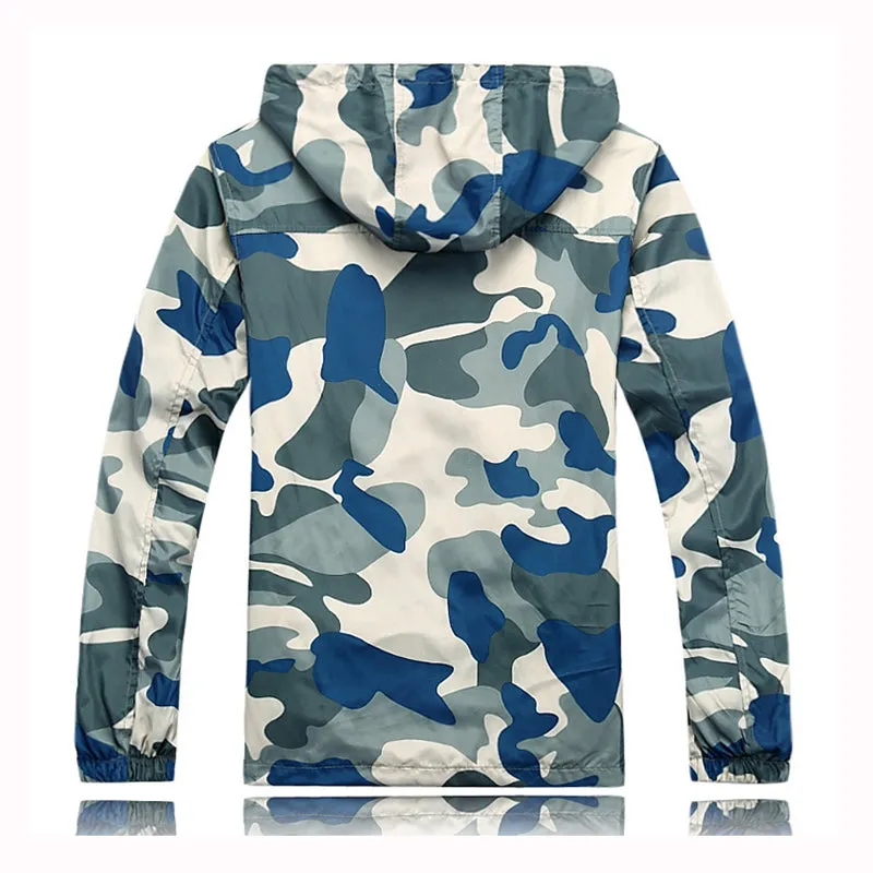 Camouflage Mens Hooded Windcheater Jacket