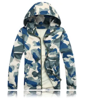 Camouflage Mens Hooded Windcheater Jacket