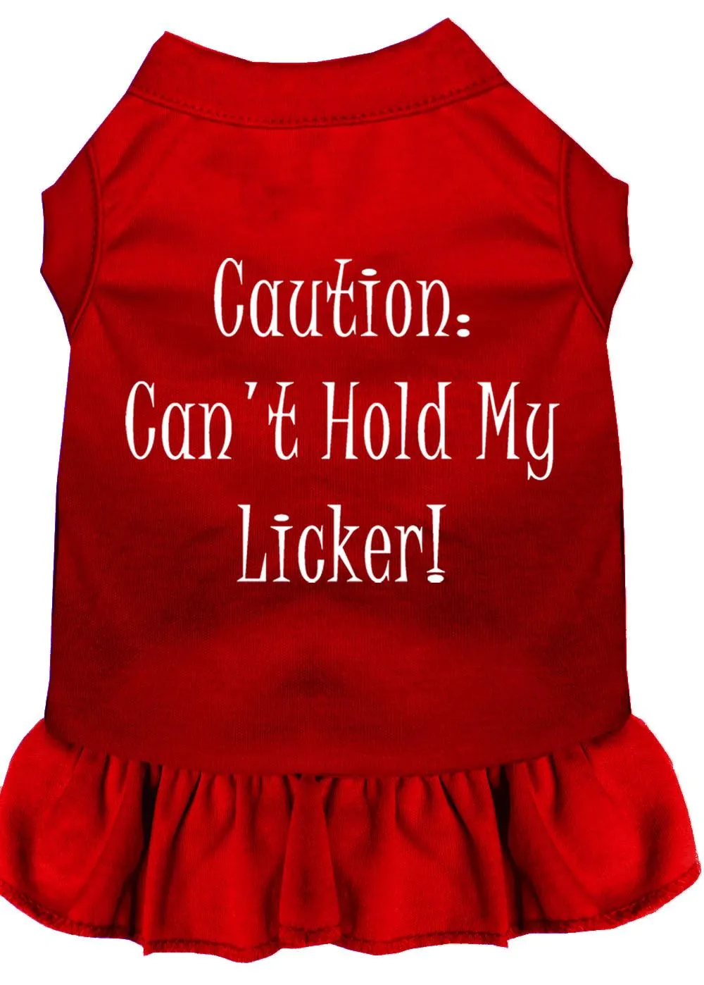 Can't Hold My Licker Screen Print Dress Red Lg (14)