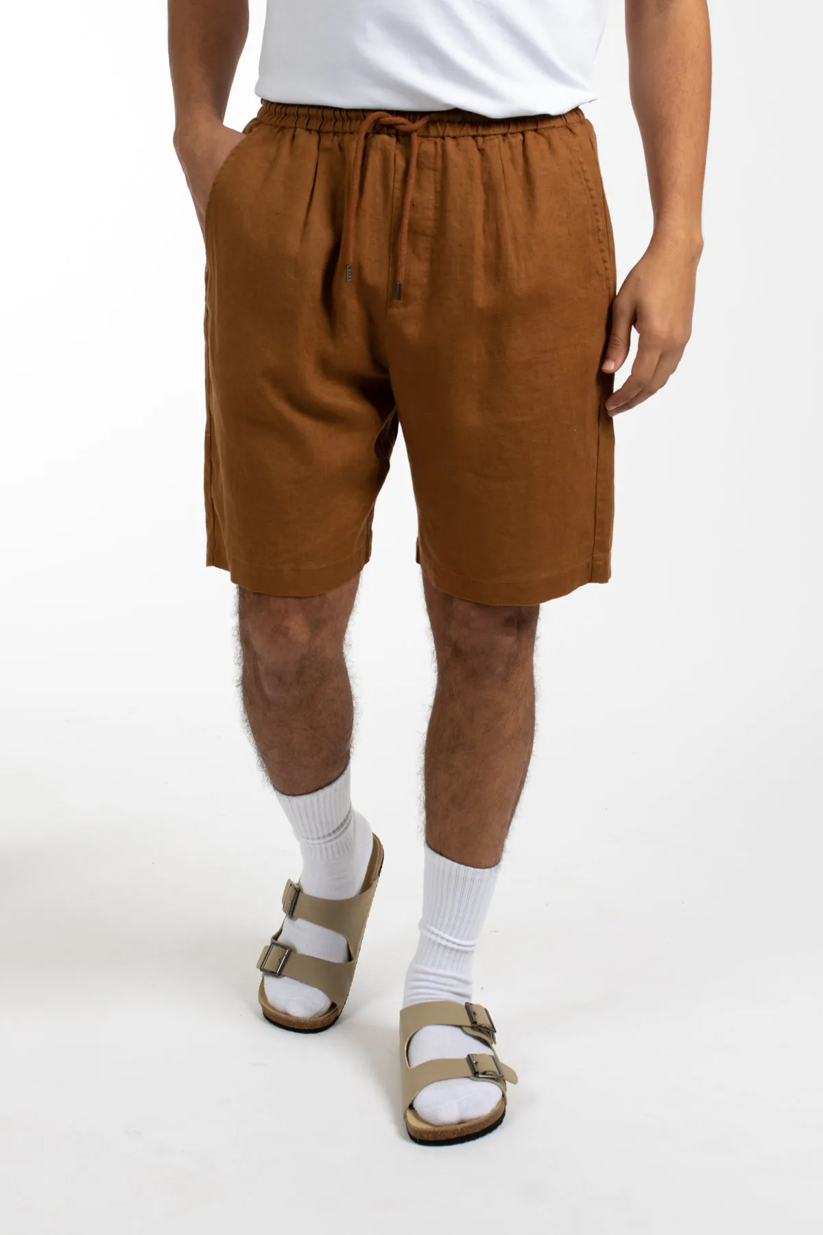 Cinnamon Relaxed Waist Linen Short