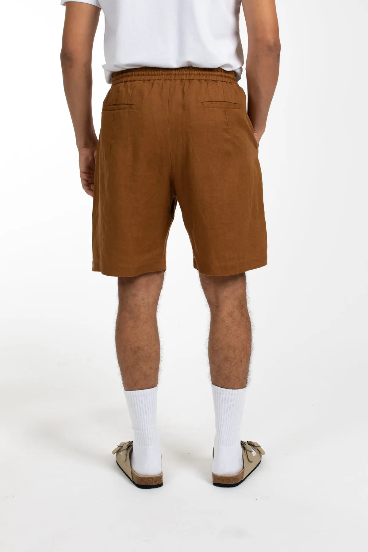 Cinnamon Relaxed Waist Linen Short