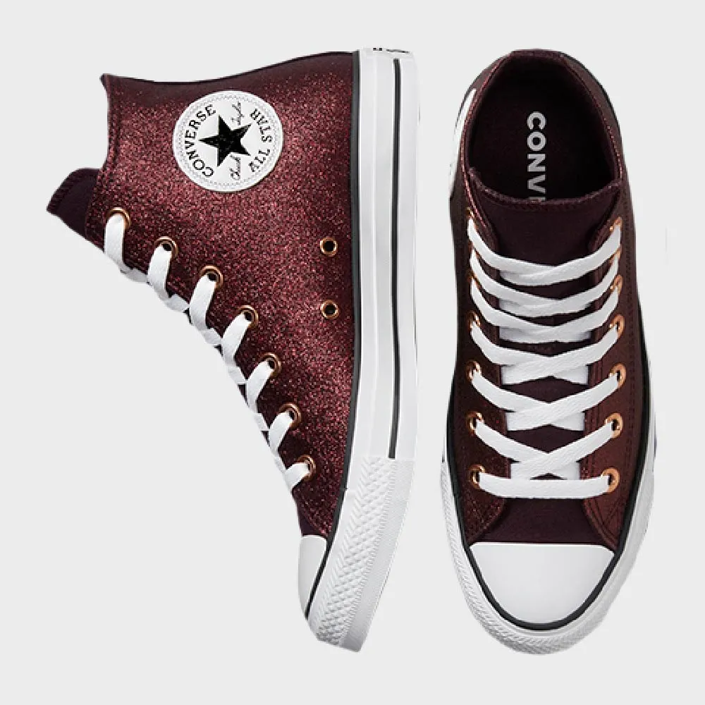 Converse Womens Chuck Taylor All Star Forest Glam High Brown/White _ 172690 _ Brown