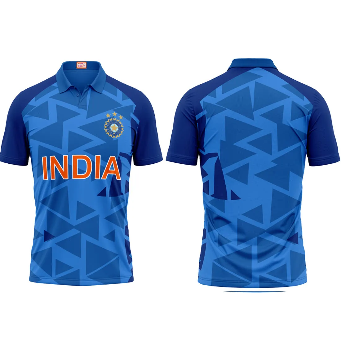 Customised India Jersey Blue.