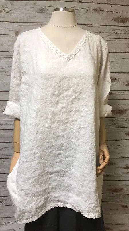 Cynthia Tee Top, Linen