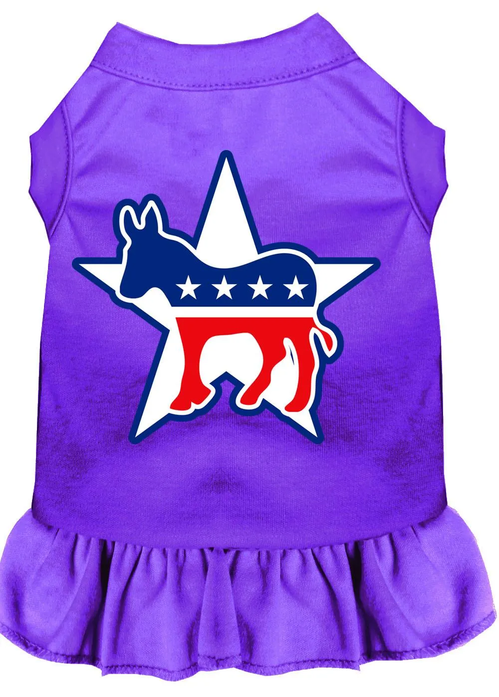 Democrat Screen Print Dress Purple Xl (16)