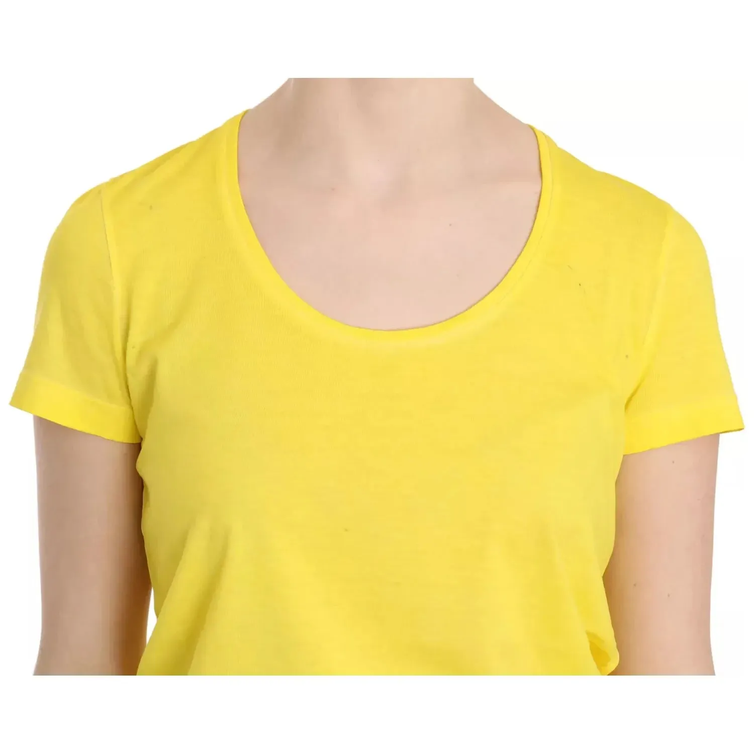 Dsquared² Yellow Round Neck Short Sleeve Shirt Top Blouse