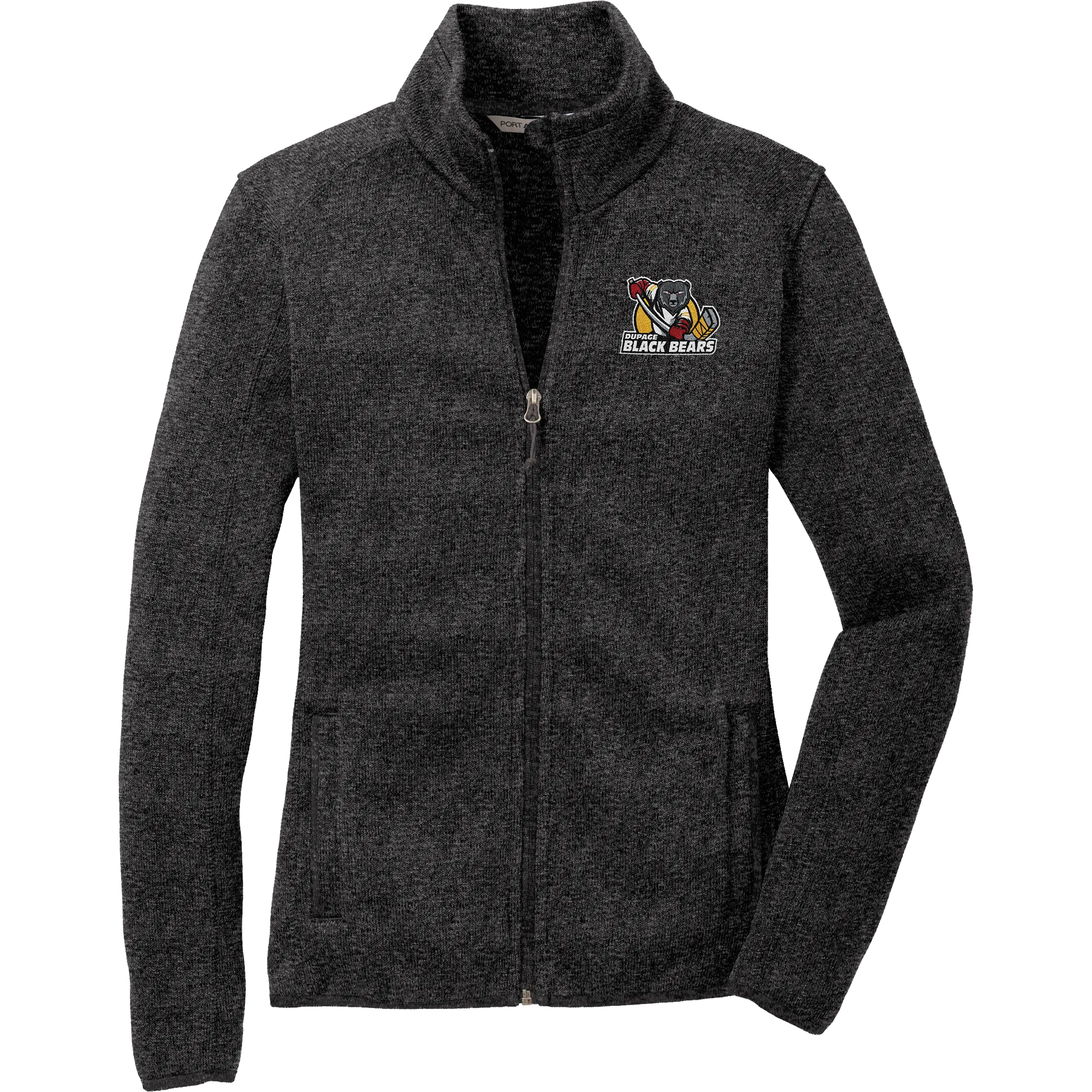 Dupage Black Bears Ladies Sweater Fleece Jacket