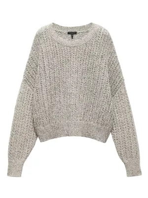 Edie Open Stitch Crew Neck Cardigan