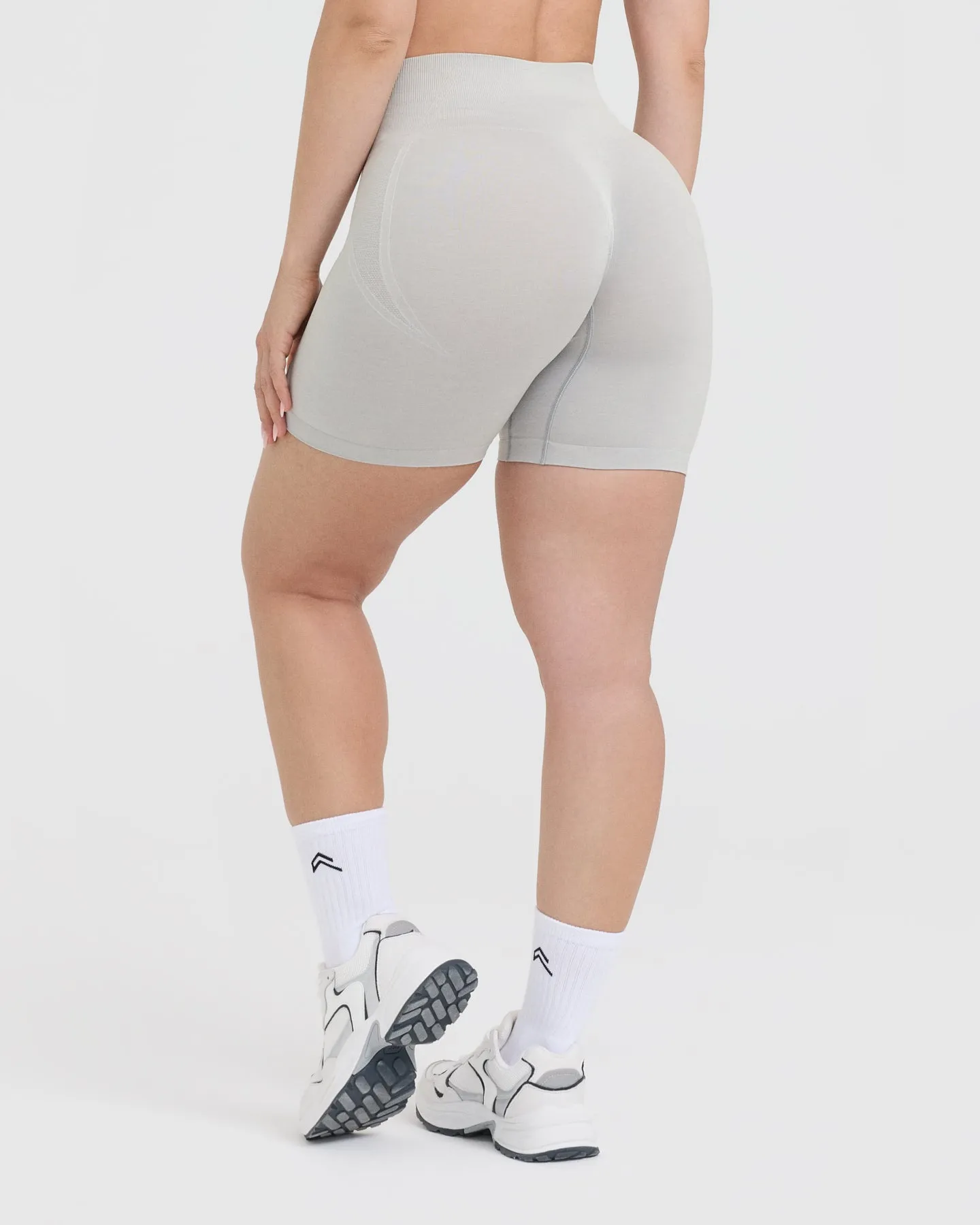 Effortless Seamless Shorts | Light Grey Marl