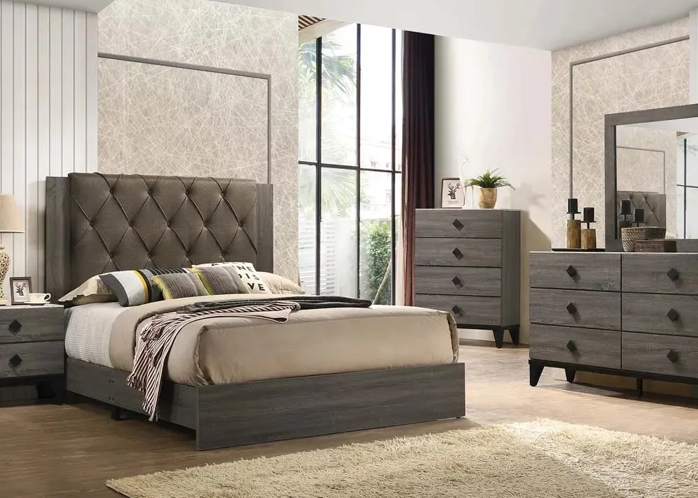 Emersyn King Bed, Rustic Gray