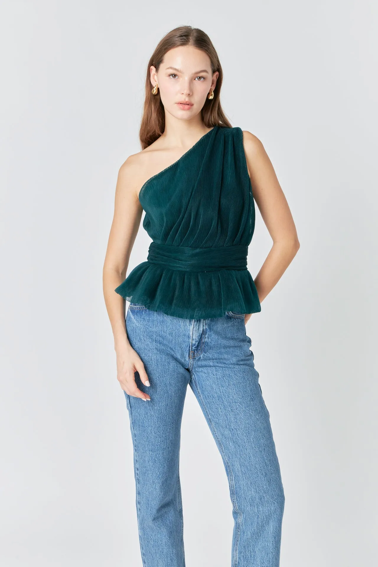 Endless Rose - Tulle One Shoulder Top