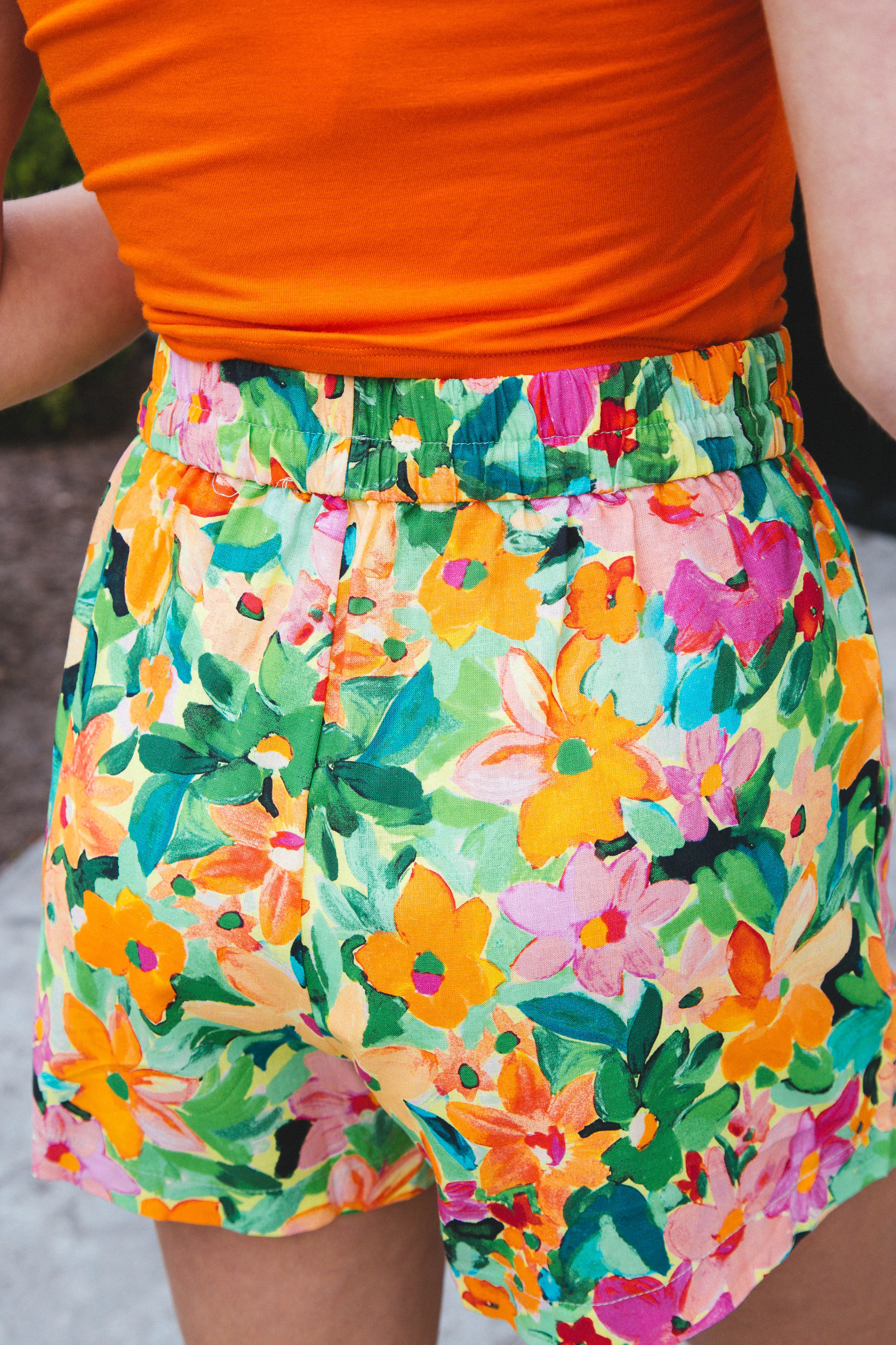 Fancy Floral Pull On Shorts, Escape | Sanctuary