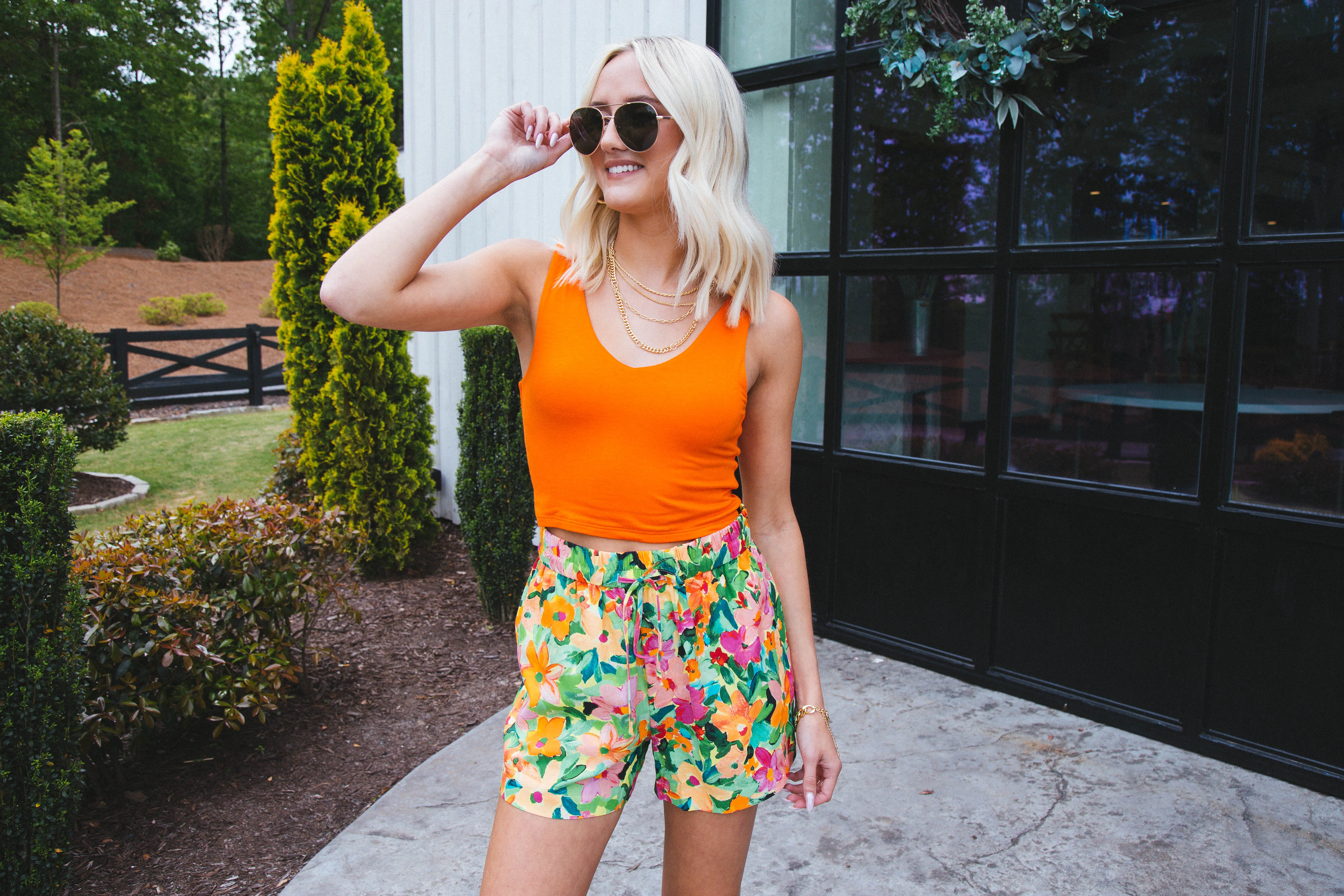 Fancy Floral Pull On Shorts, Escape | Sanctuary