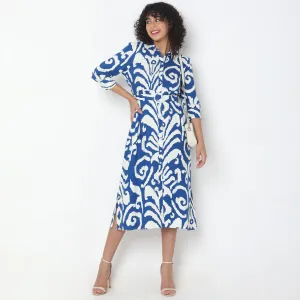 Flare Fit Abstract Dress