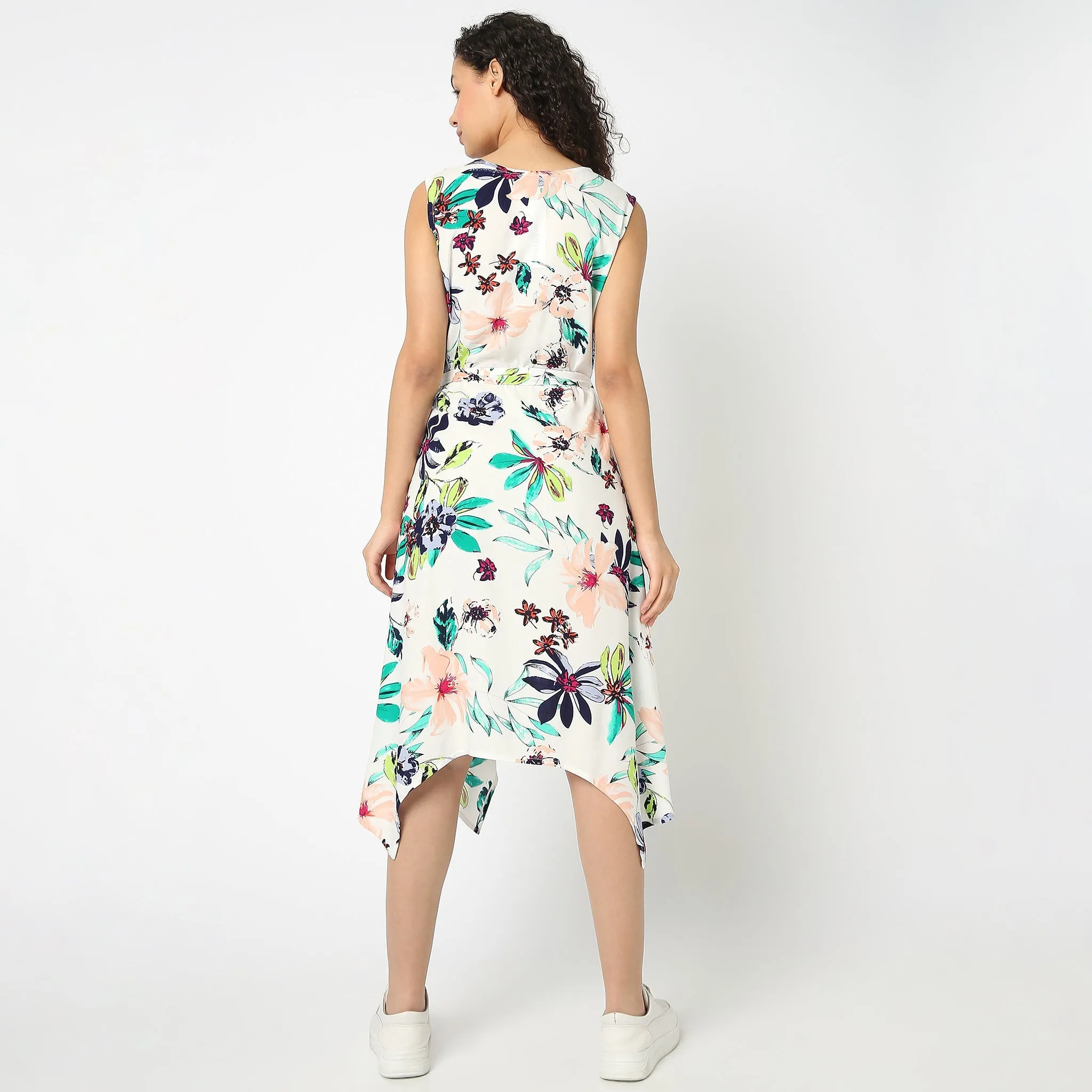 Flare Fit Floral Dress