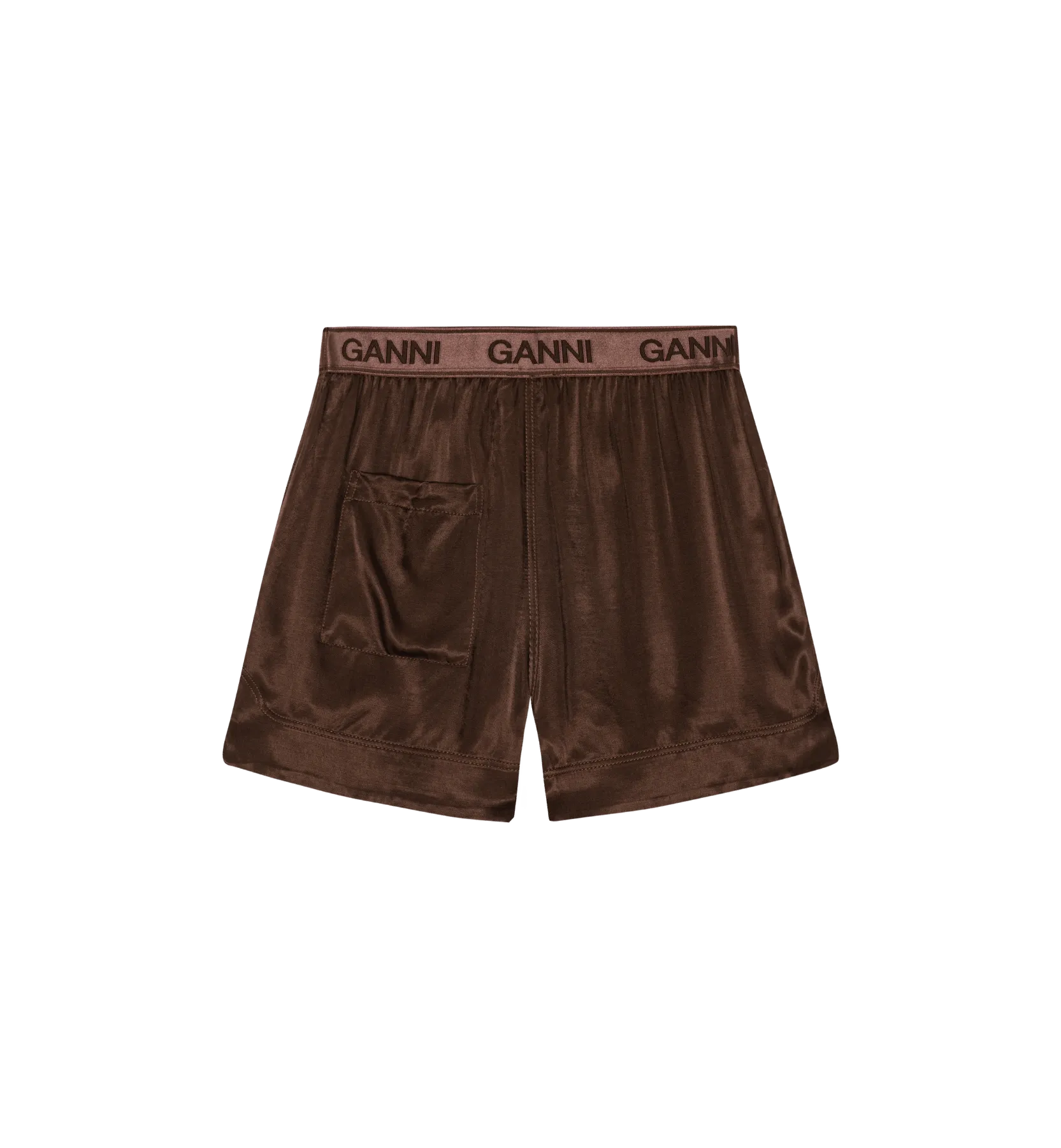 GANNI Washed Satin Shorts