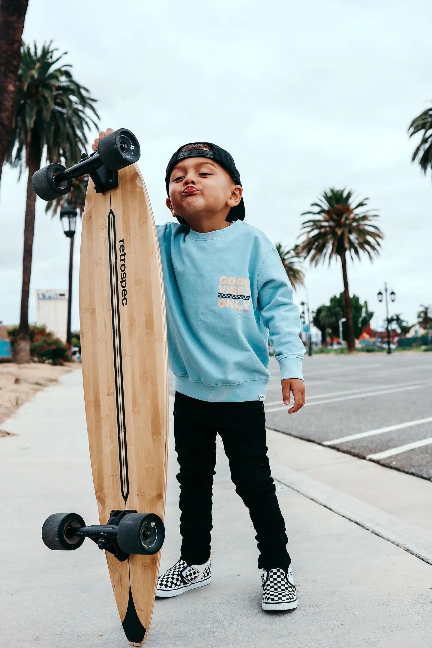 Good Vibes Acid Wash Crewneck