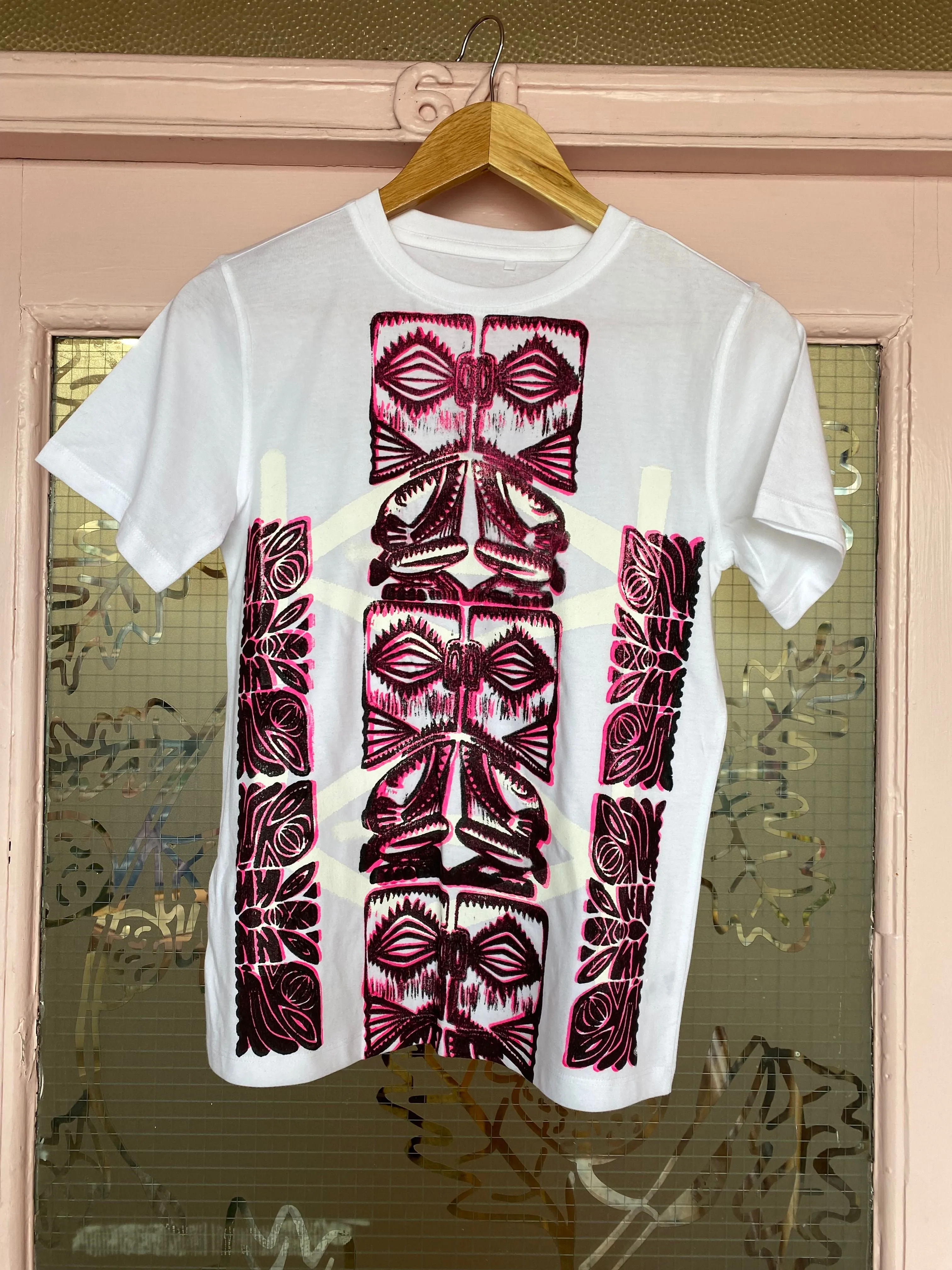 Hand-printed T-Shirt (Tamariki) Size 12 by Numa Mackenzie