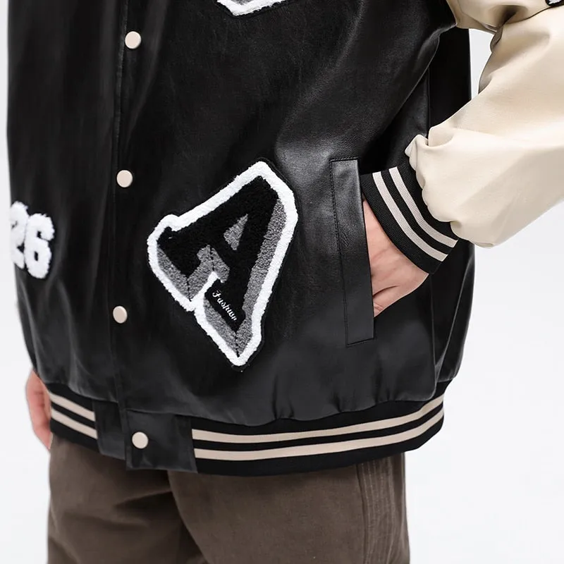 Hip Hop Men Varsity Jacket Mens Letters Embroidery Patchwork Harajuku Varsity Jacket Air Pilot Overcoat Baseball Coats Male