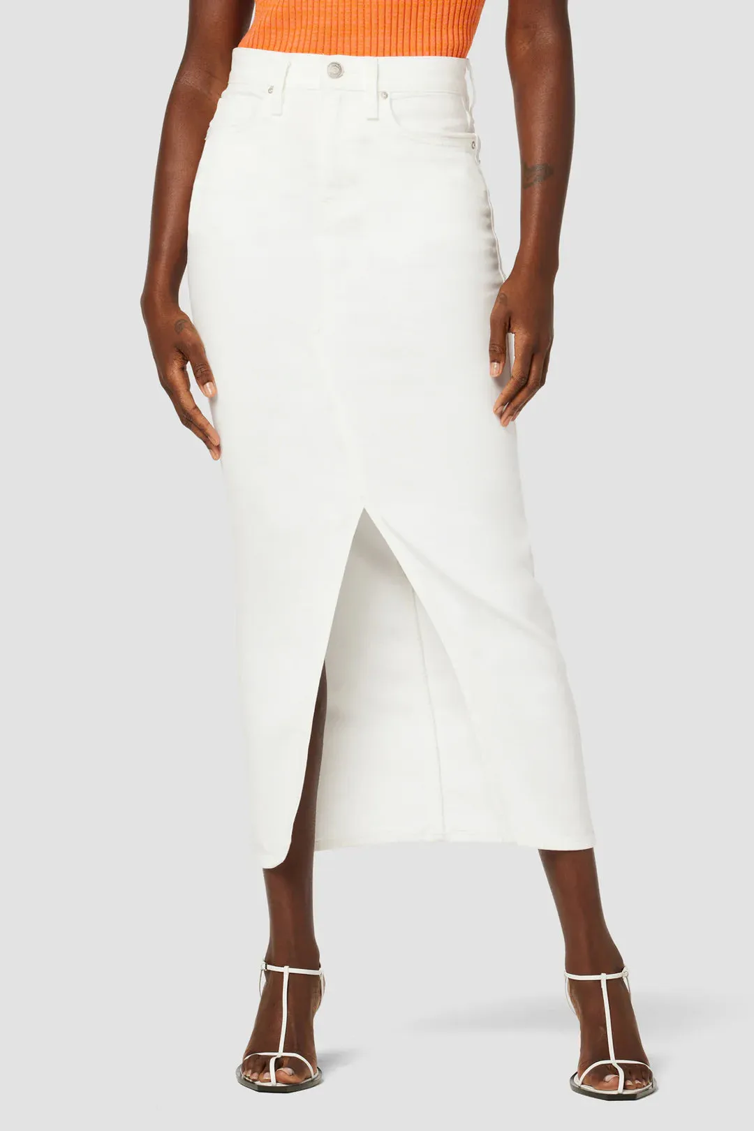 Hudson Jeans Reconstructed Midi Skirt