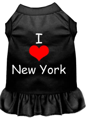 I Heart New York Screen Print Dress Black Med (12)