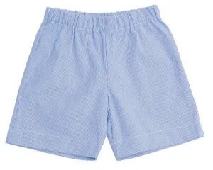 JD Pull-On Shorts Navy Seersucker Stripe