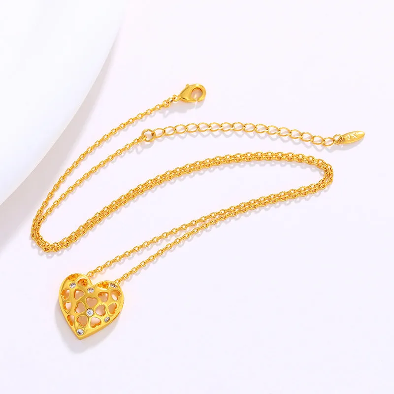 Jewelry niche pendant necklace women winter sweater chain high-end love necklace jewelry