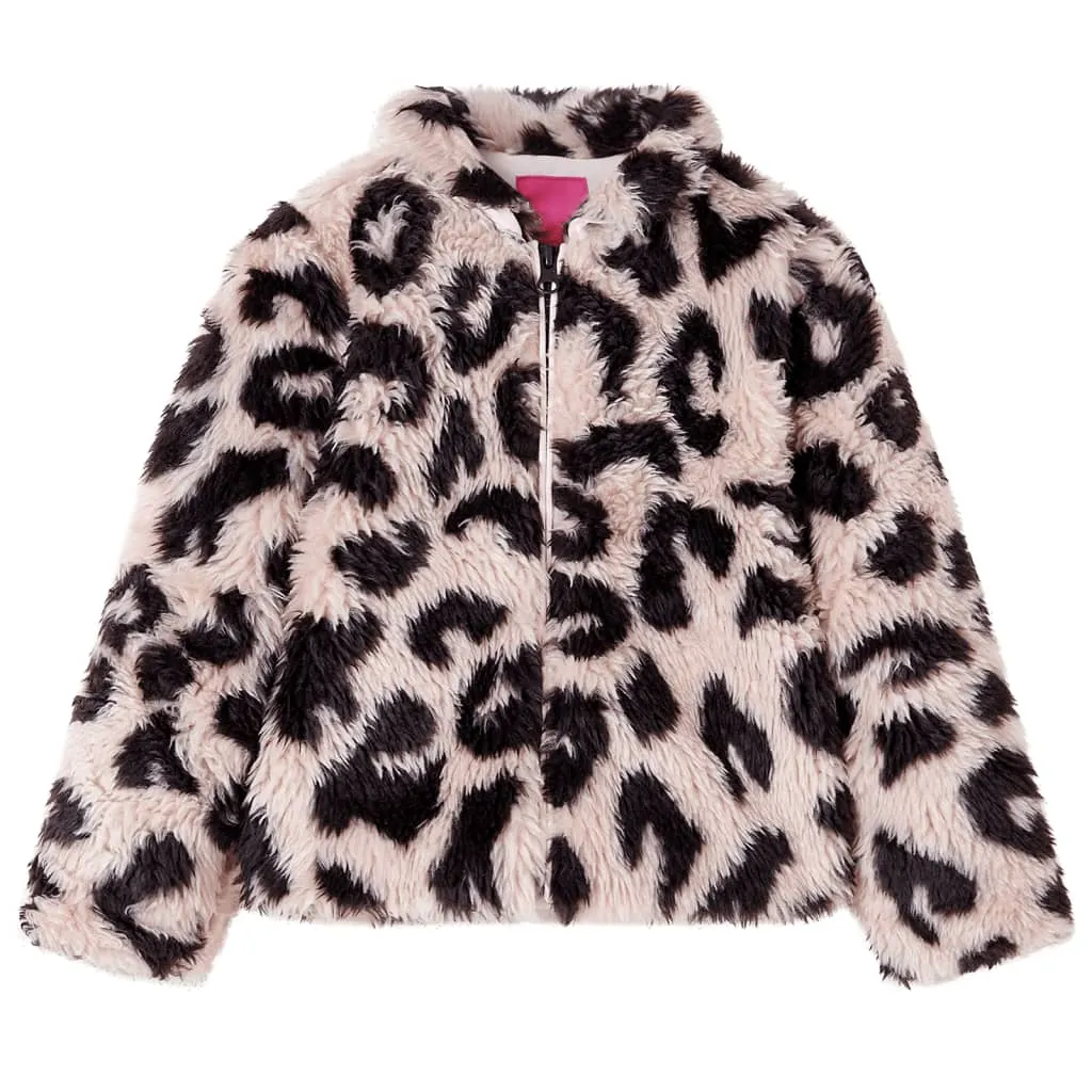 Kids' Faux Fur Coat Light Pink - Size 104 | Warm & Stylish Outerwear for 3-4 Year Olds