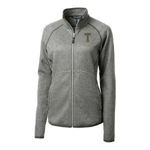 Ladies Georgia Tech Yellow Jackets College Vault Cutter & Buck Mainsail Sweater-Knit Full Zip Jacket