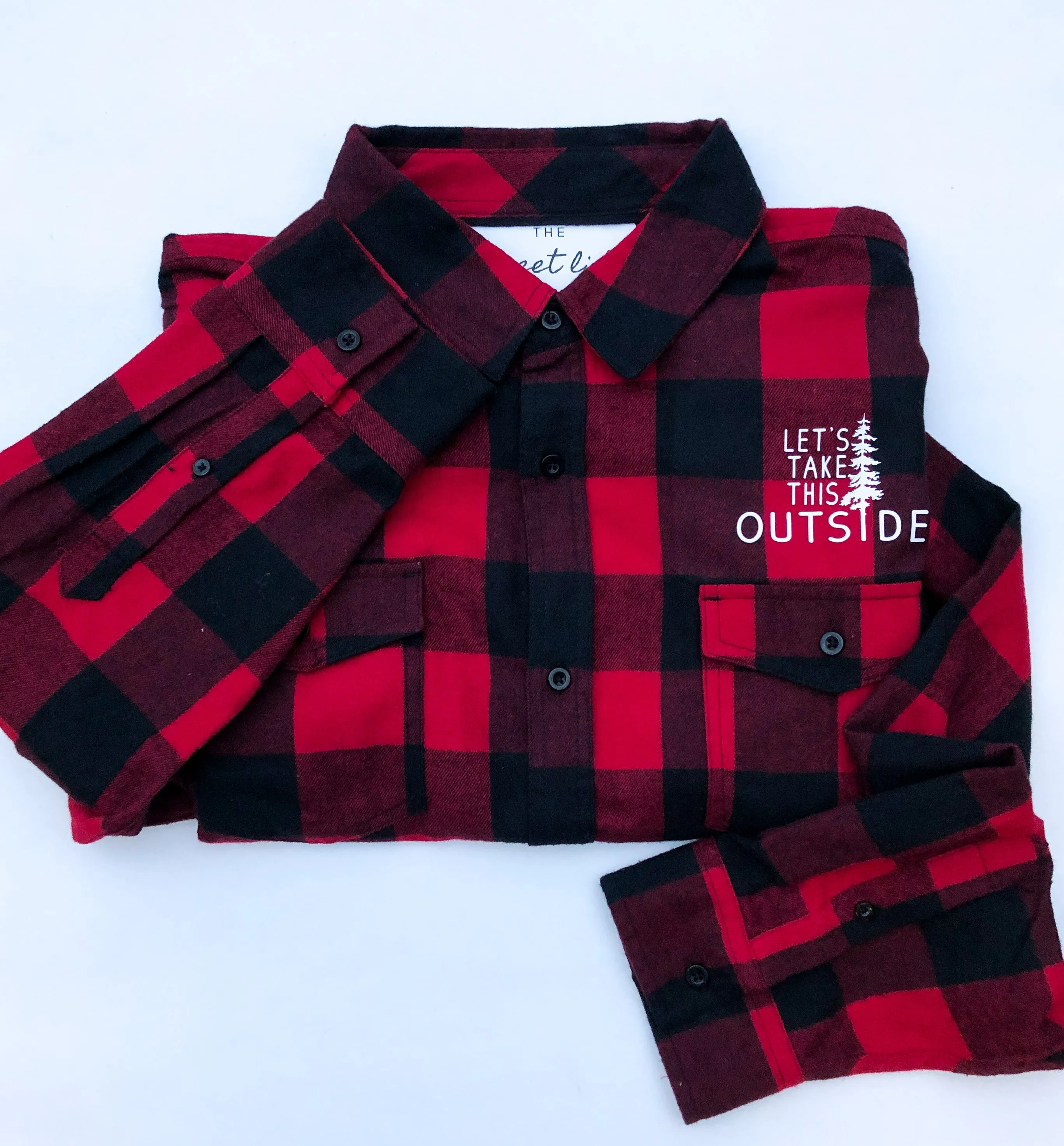 Let's Take this Outside Lumberjack Top