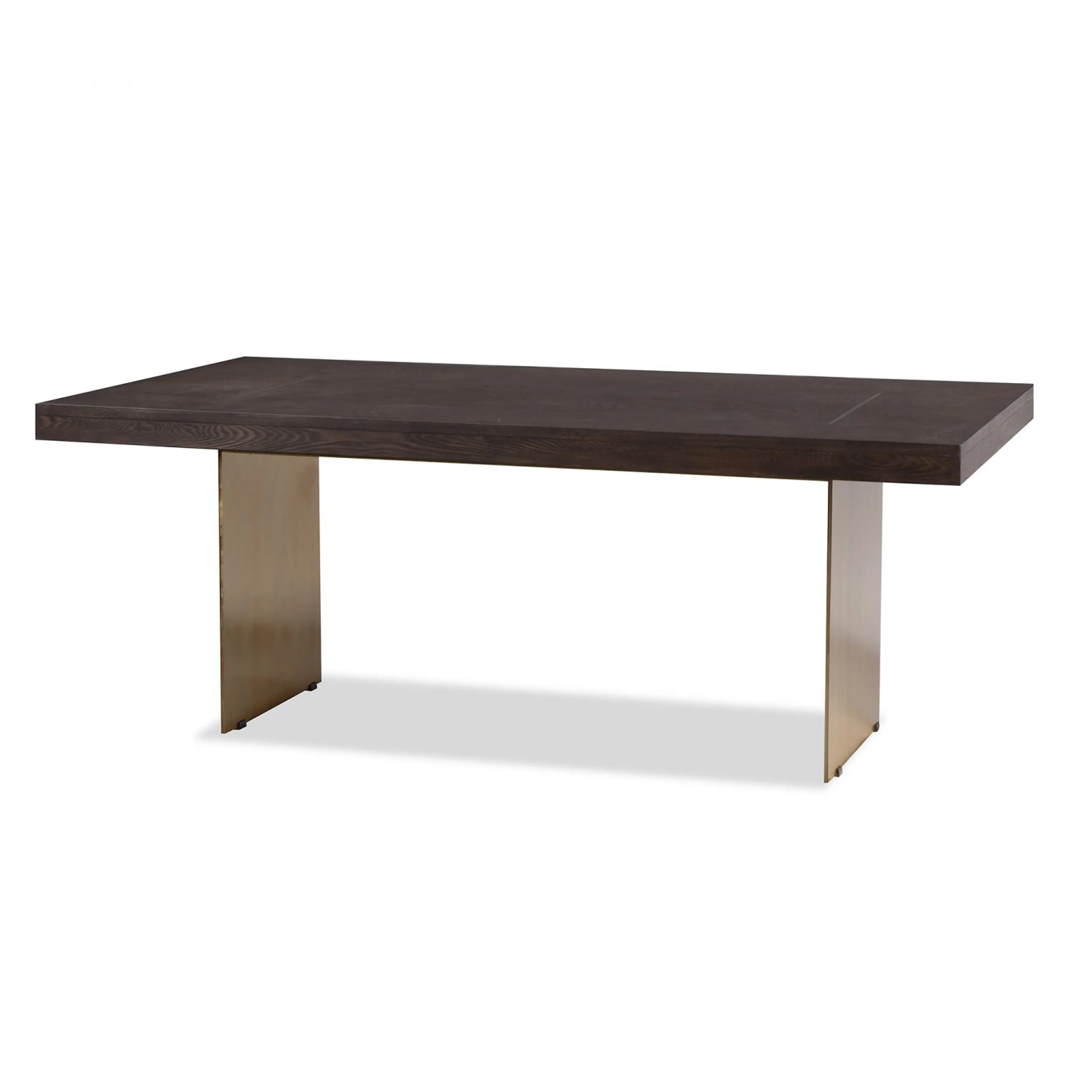 Liang & Eimil Unma Dining Table in Dark Brown Ash with Brushed Brass